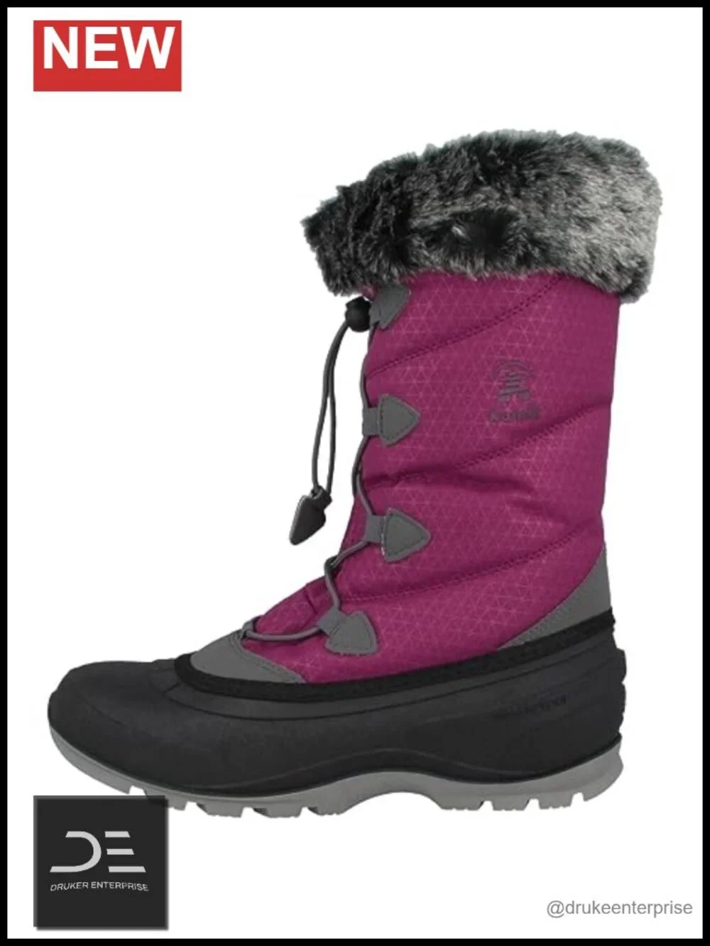Waterproof Snow Boots -40F Thinsulate Insulation Mid-Calf Faux Fur Lining